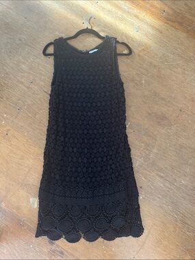 Velvet by Graham & Spencer Black Crochet Midi Dress